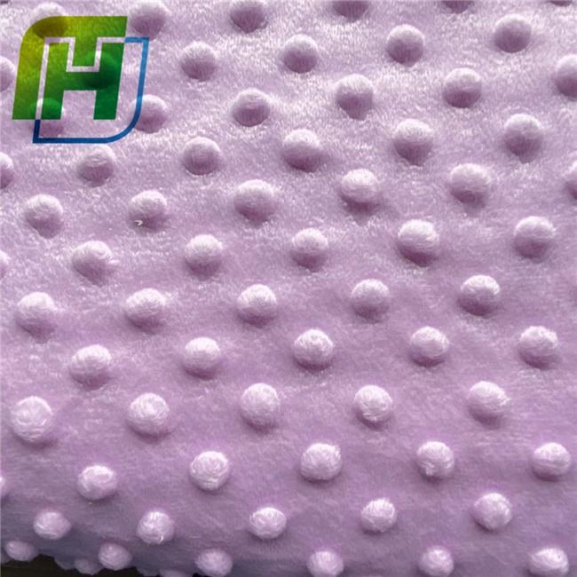 Orchid Embossed Dot Minky Fleece Fabric