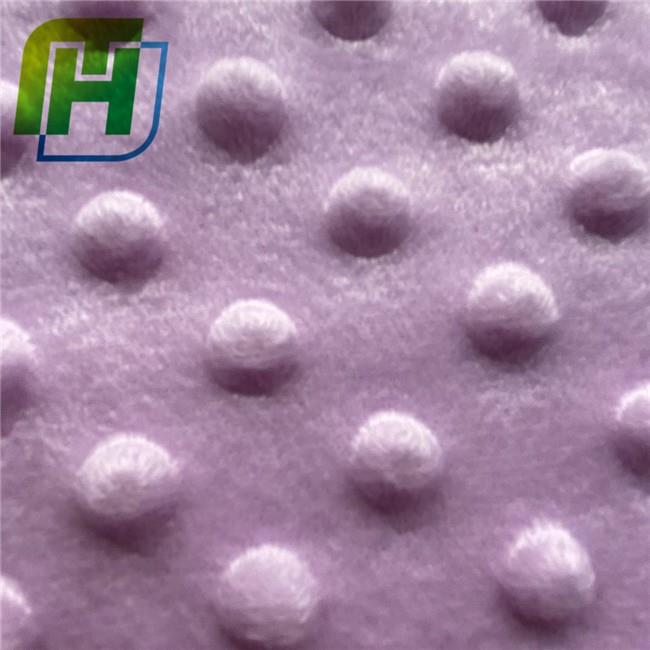 Orchid Embossed Dot Minky Fleece Fabric