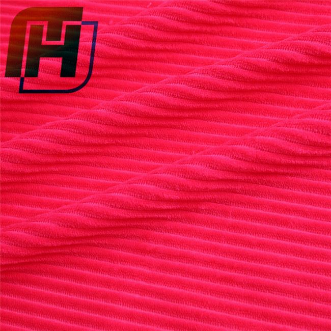 Velvet Stripe Fabric Red